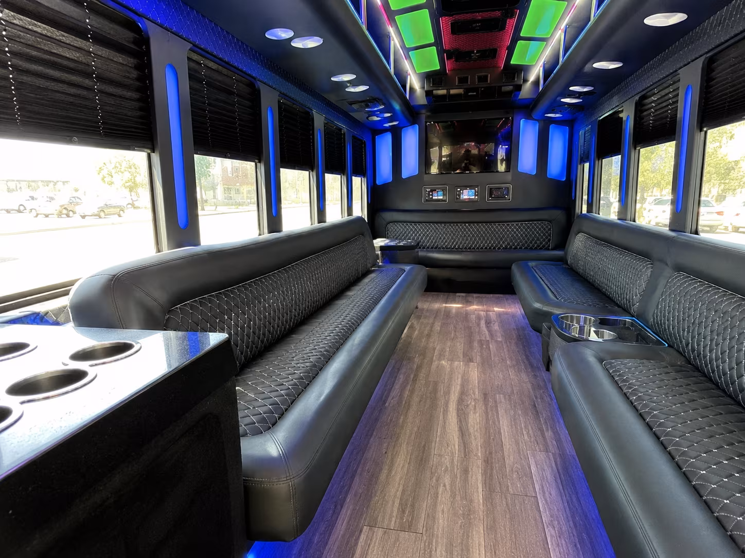 knoxville 15 passenger party bus inside