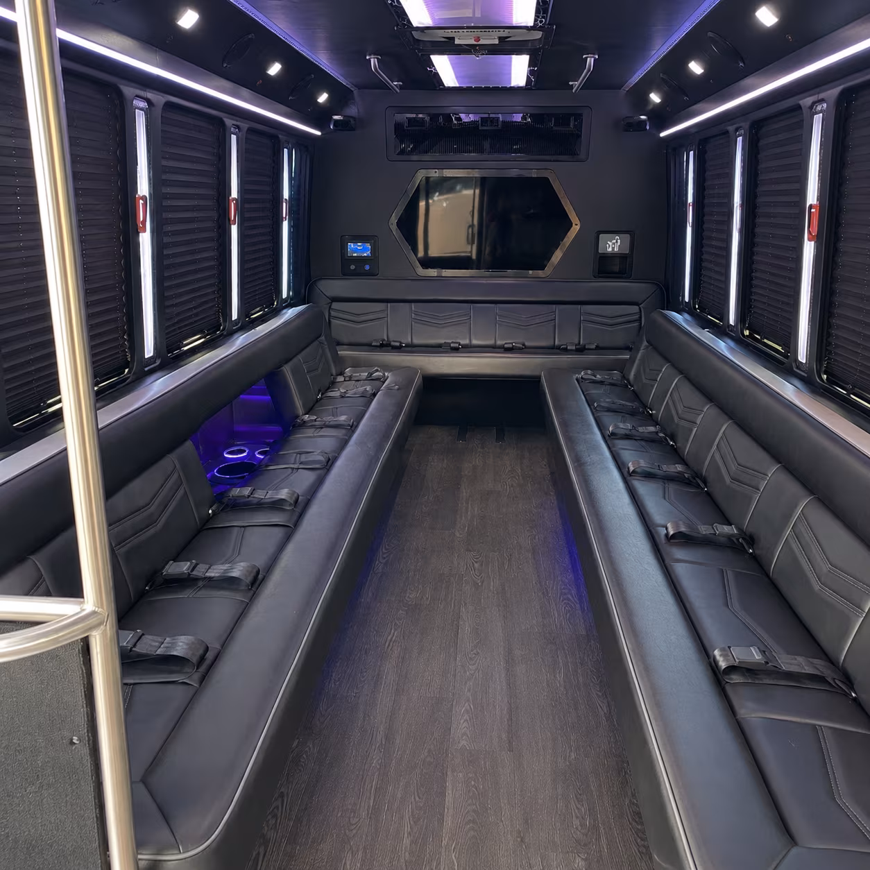 knoxville 18 passenger party bus interior