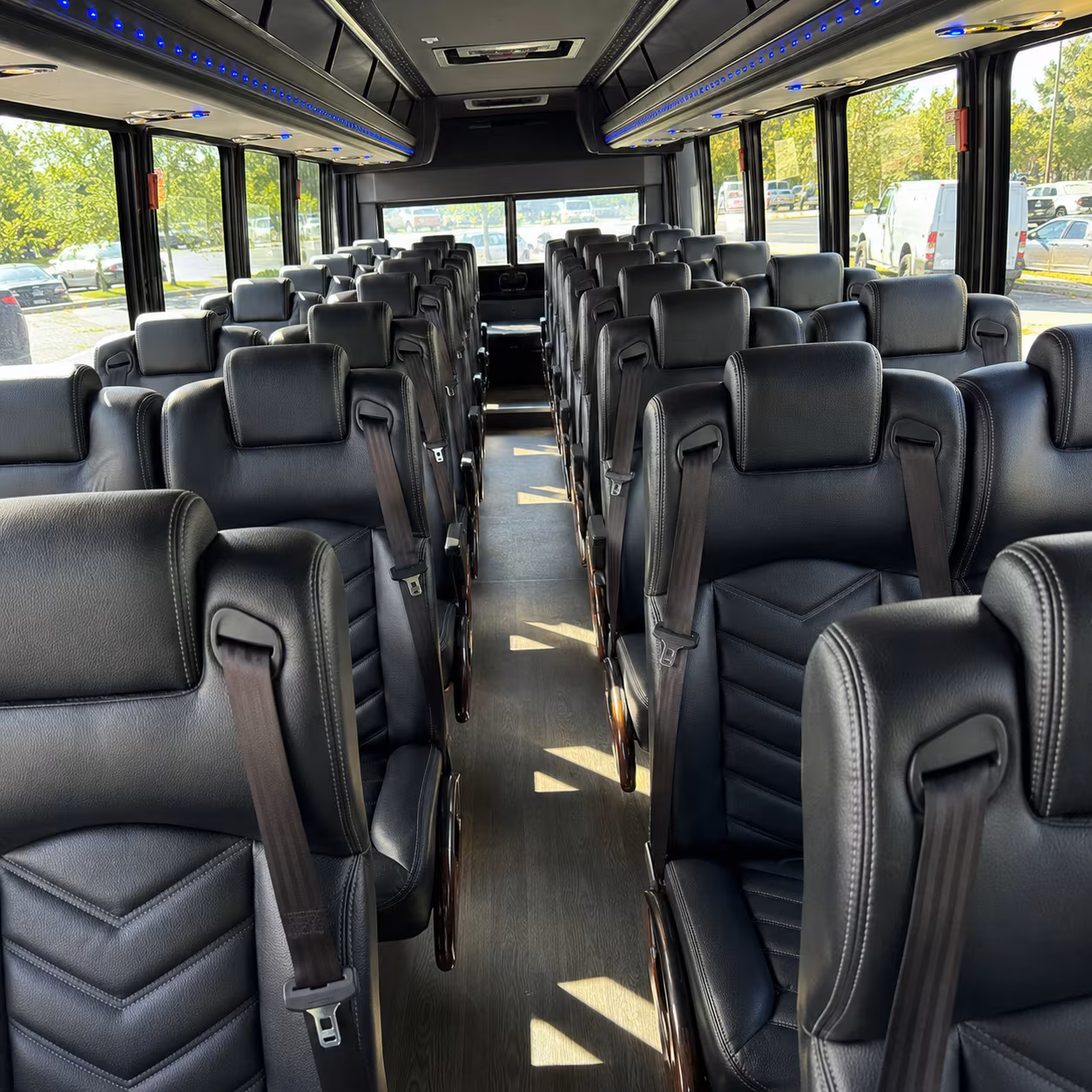 knoxville 28 passenger minibus interior