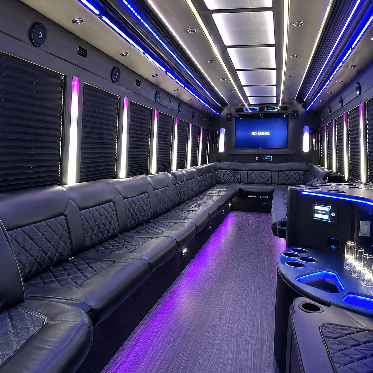 knoxville 30 passenger party bus inside