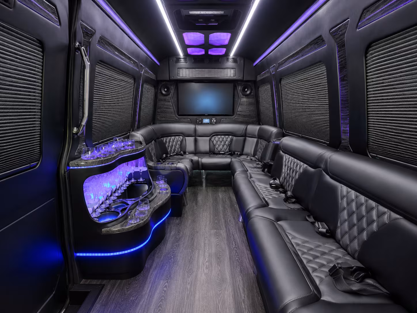 knoxville 30 passenger party bus interior